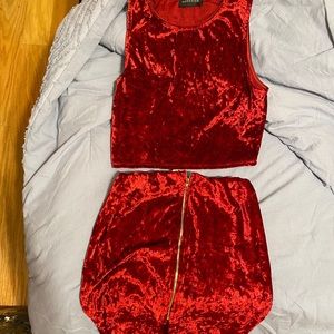 Seduction 2 piece velvet set